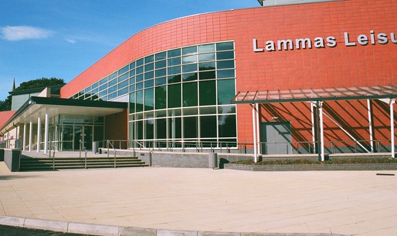Front of the Lammas Leisure Centre in sutton in Ashfield
