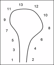 Diagram - In a large Cul-de-Sac the split between odd and even is at the head of the Cul-de-Sac