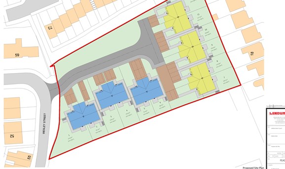 Site map of proposed new bungalows