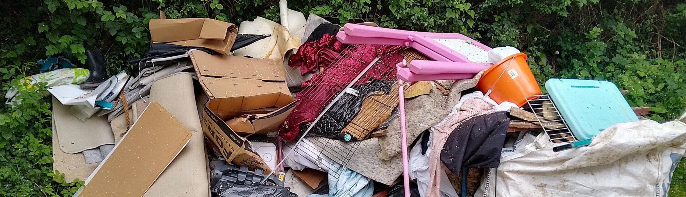 Photo of waste collected from fly tipping incident 