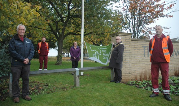 Green Flag raising at Sutton Lawn