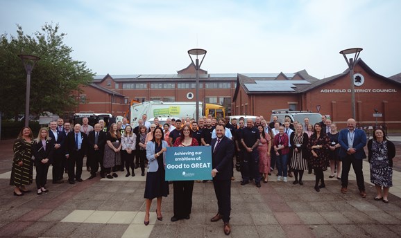 ADC councillors and staff pictured outside their Kirkby headquarters