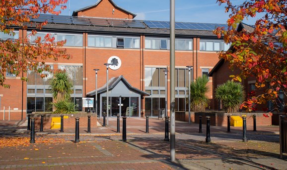Council main building in Kirkby