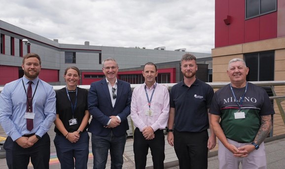 Cllr Matt Relf pictured with ADC and West Notts College colleagues