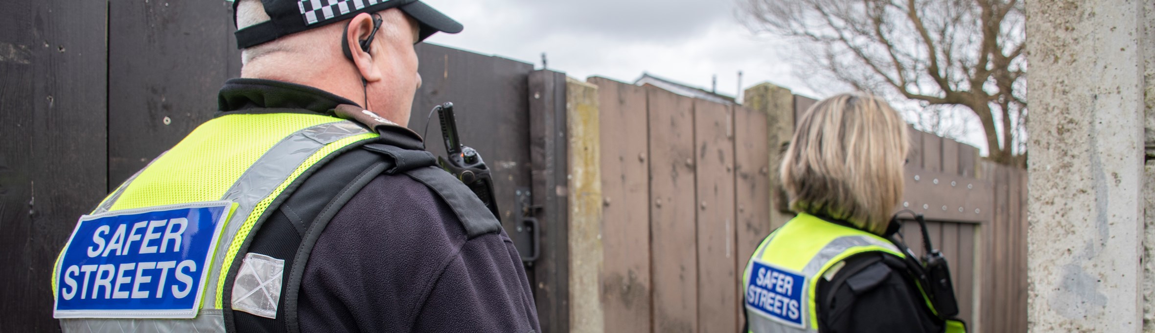 Community Protection Officers in hi vis vests