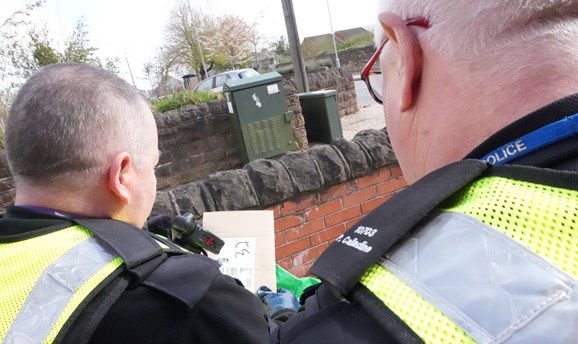 Community Protection Officers pictured from behind