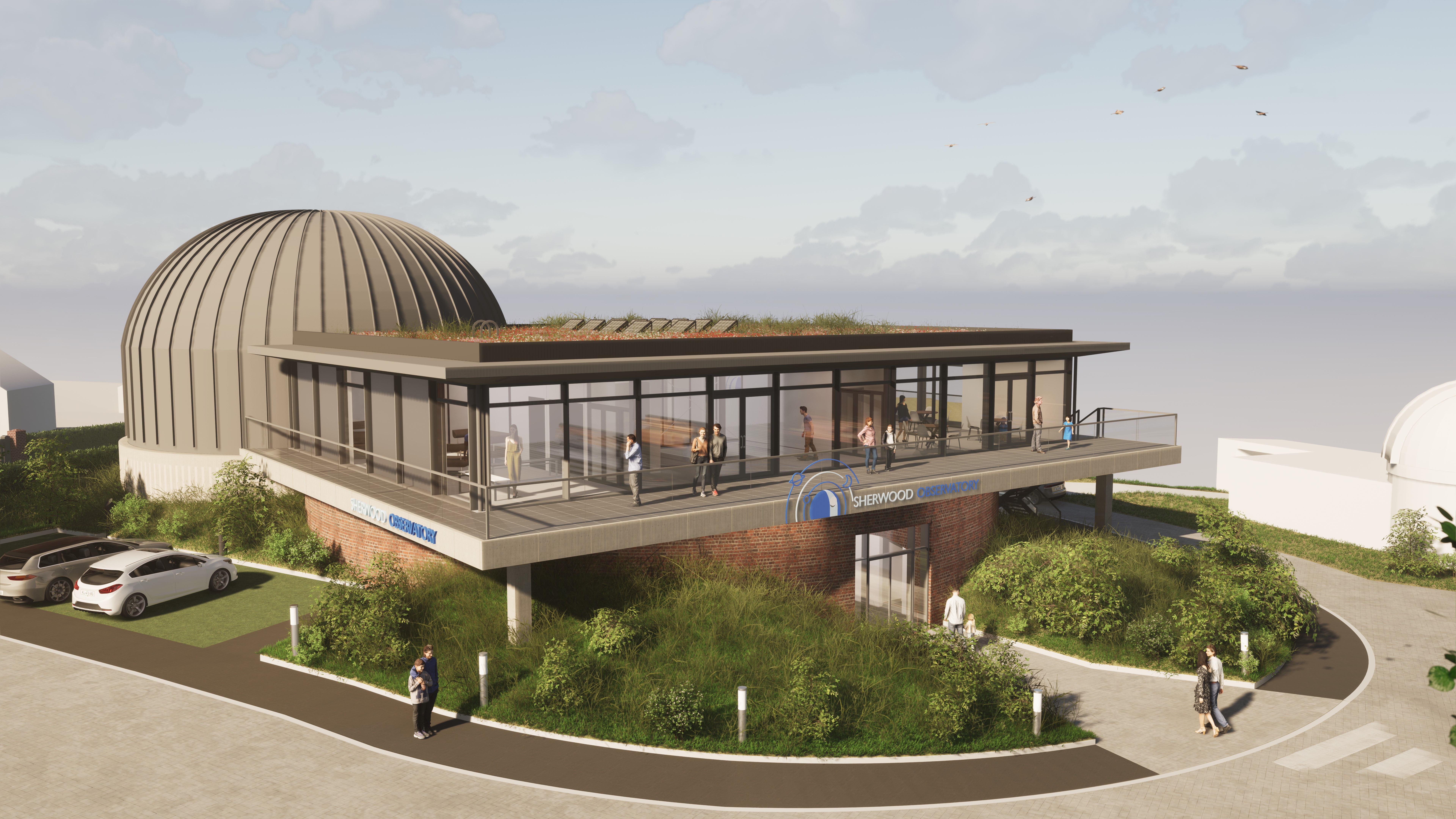 An artisit impression of the new planetarium and science discovery centre at sherwood observatory