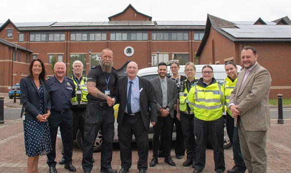 Ashfield Community Safety Partnership (ACSP) members outside ADC offices