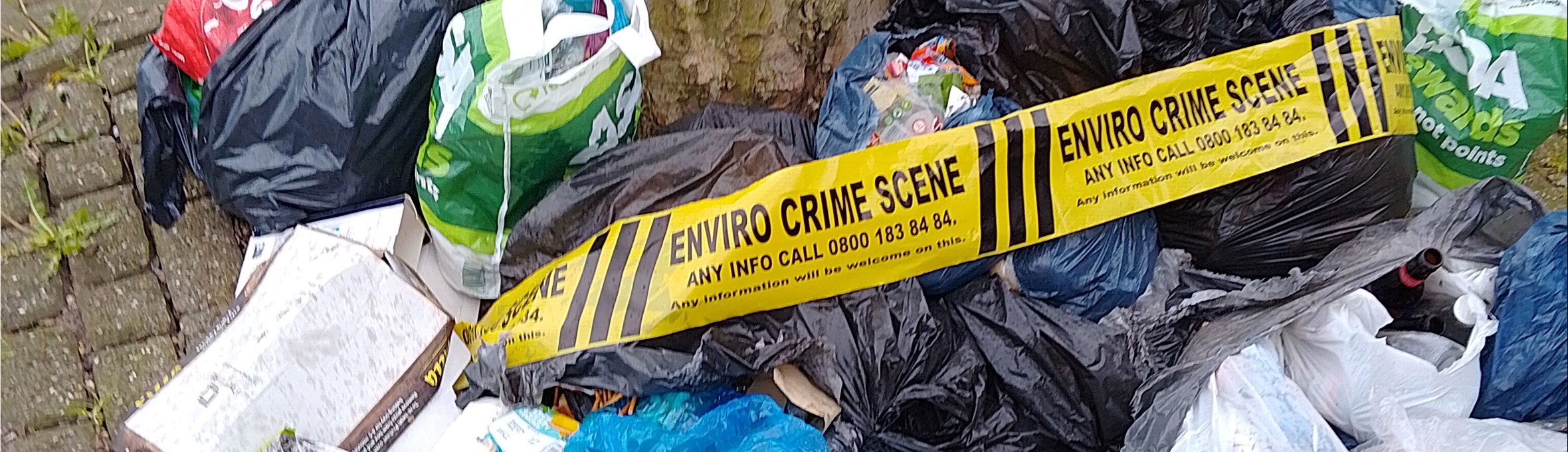 Bags of waste illegally dumped in an Ashfield street 