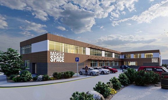 An artists impression of the Maker Space in Sutton 