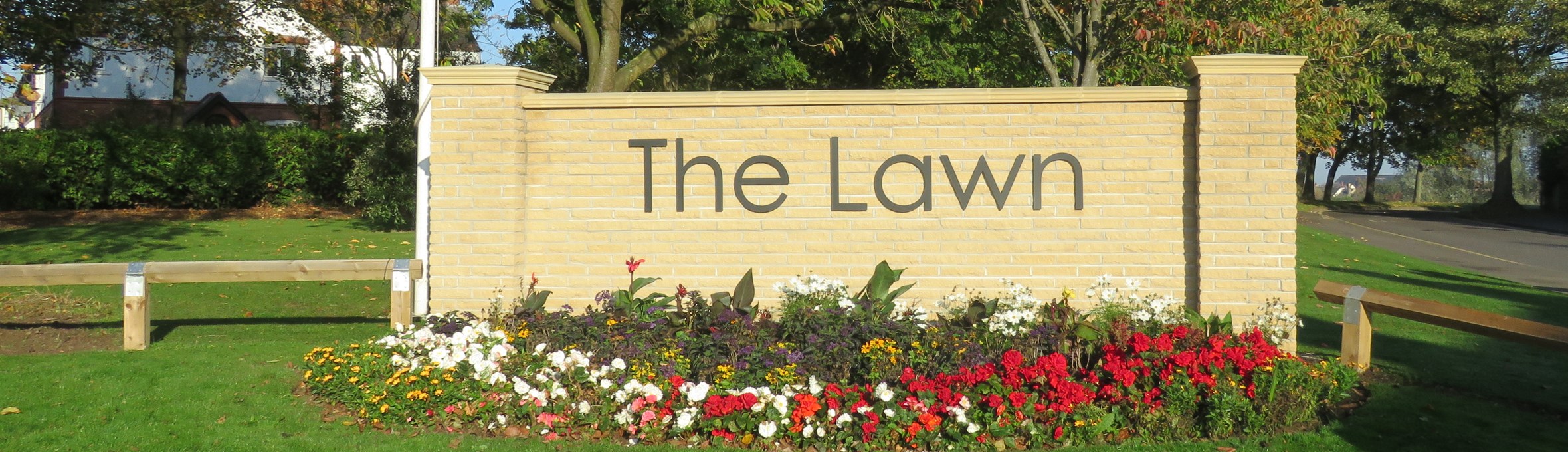 The lawn sign at Sutton Lawn