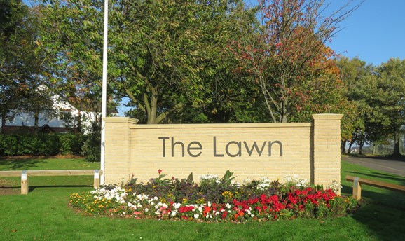 The lawn sign at Sutton Lawn