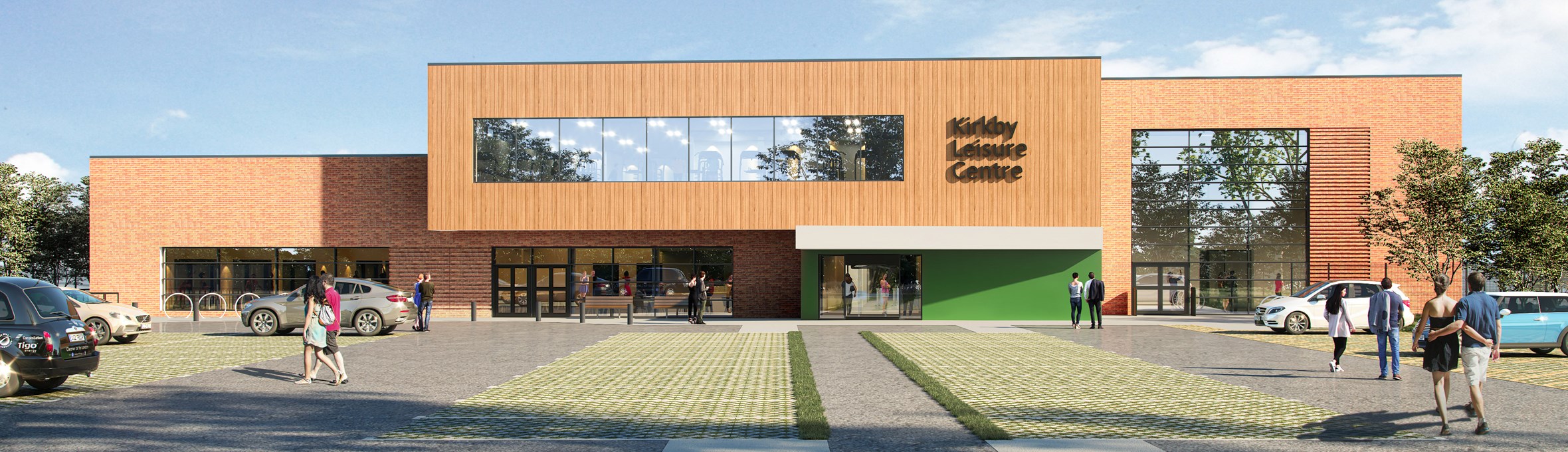 Artist impression of Kirkby Leisure Centre