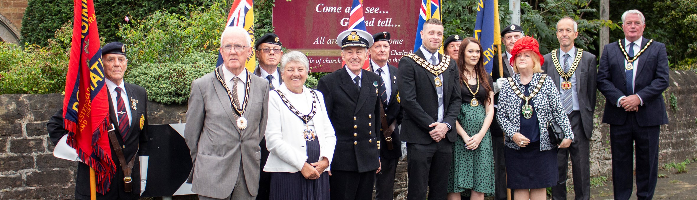 Cllr Grounds with members of Mansfield and Ashfield Branch of the Merchant Navy Association